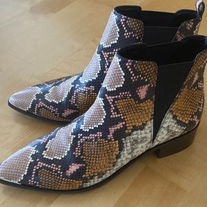 Marc Fisher Snakeskin Ankle Boots